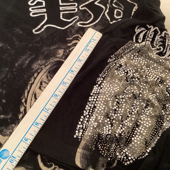 Xzavier Vintage Fear The Unknown Gothic Black All Over Graphic Tee Men’s Medium - Picture 11 of 11